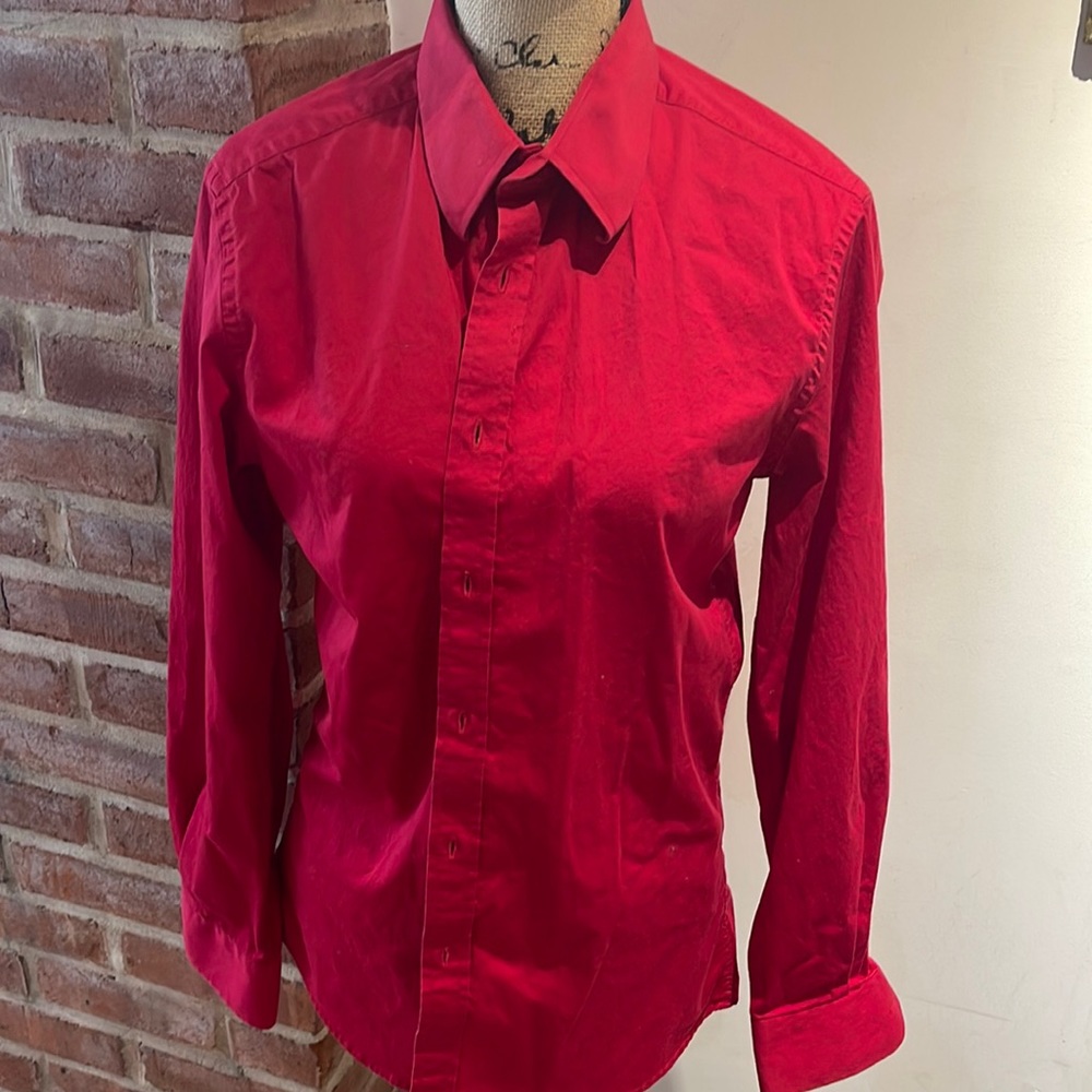 Red dress shirt